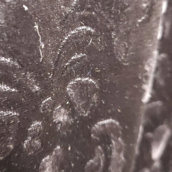 Teddi Vintage Womens Black Velour Full Zip Textured Jacket Small - Picture 4 of 6